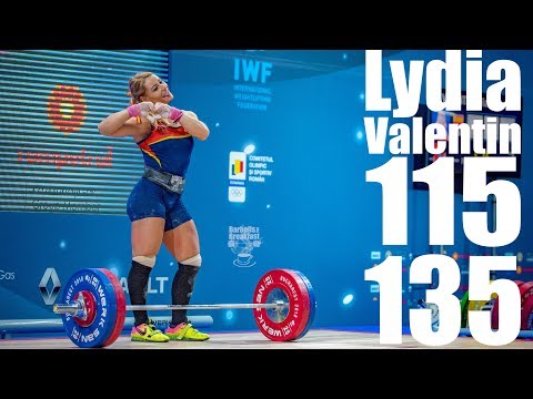 Lydia Valentin (75kg Spain) 115kg Snatch 135kg Clean and Jerk - 2018 European Champion