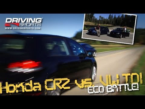 Driving Sports TV - 2011 Honda CR-Z vs. VW Golf TDI Eco Shootout