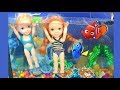 Anna and Elsa Toddlers New Aquarium Swimming Underwater Findi...