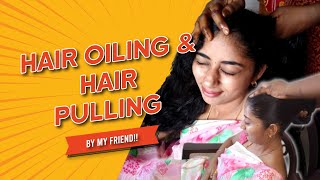 Full Video Hair Oiling And Hair Pulling By My Friend