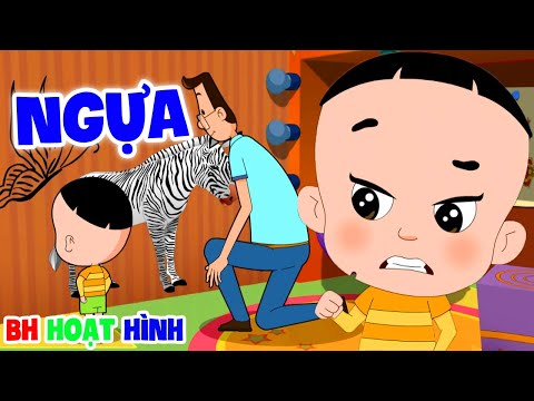 Bố Đầu Nhỏ Con Đầu To - Con Đầu To Thích Ngựa Vằn - Phim Hoạt Hình Vui Nhộn Dành Cho Bé