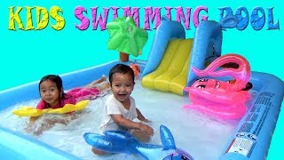 Surprise Kolam Renang Perosotan Balon Karakter Ikan, Kids Playing Swimming Pool