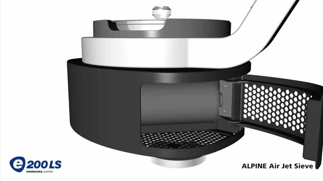 Hosokawa Alpine Air Jet Sieve e200 LS Principle of Operation YouTube