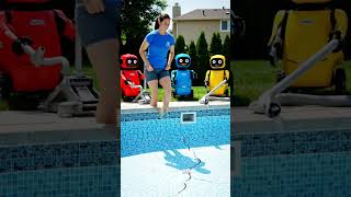 Karen And Her Robot Helper Finally Fix The Pool Water Starts Flowing Again