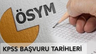Kpss Ne Zaman Kpss Başvuru Tarihleri Kpss Önlisans Ve Ortaöğretim Sınavı Tarihleri Ösym