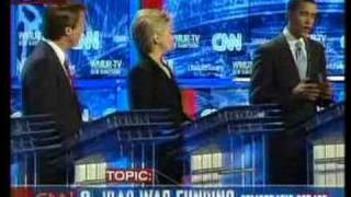 John Edwards attacks Clinton & Obama on Iraq at the debate