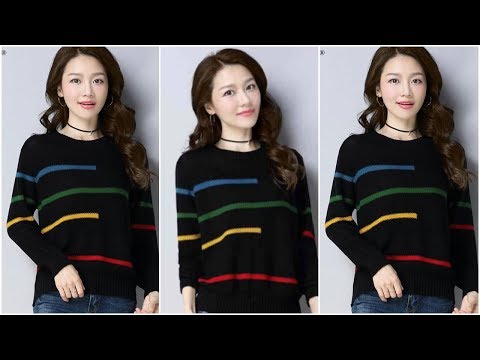 Áo Len Cổ Tròn COCOEPPS Cho Nữ, Áo Sơ Mi Dáng Rộng, Dài Tay, Giá chỉ 193K