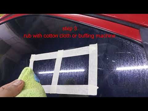 car glass hard water remover # glass polishing # glass waterspot remover #how to use q4 glass Polish