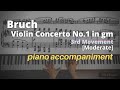 Bruch - Violin Concerto No.1 in Gm, 3rd Mov: Piano Accompaniment [Moderate]