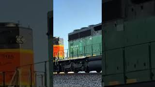 Bnsf Local Train With An Ex-Bn Sd40-2 And A Gp50