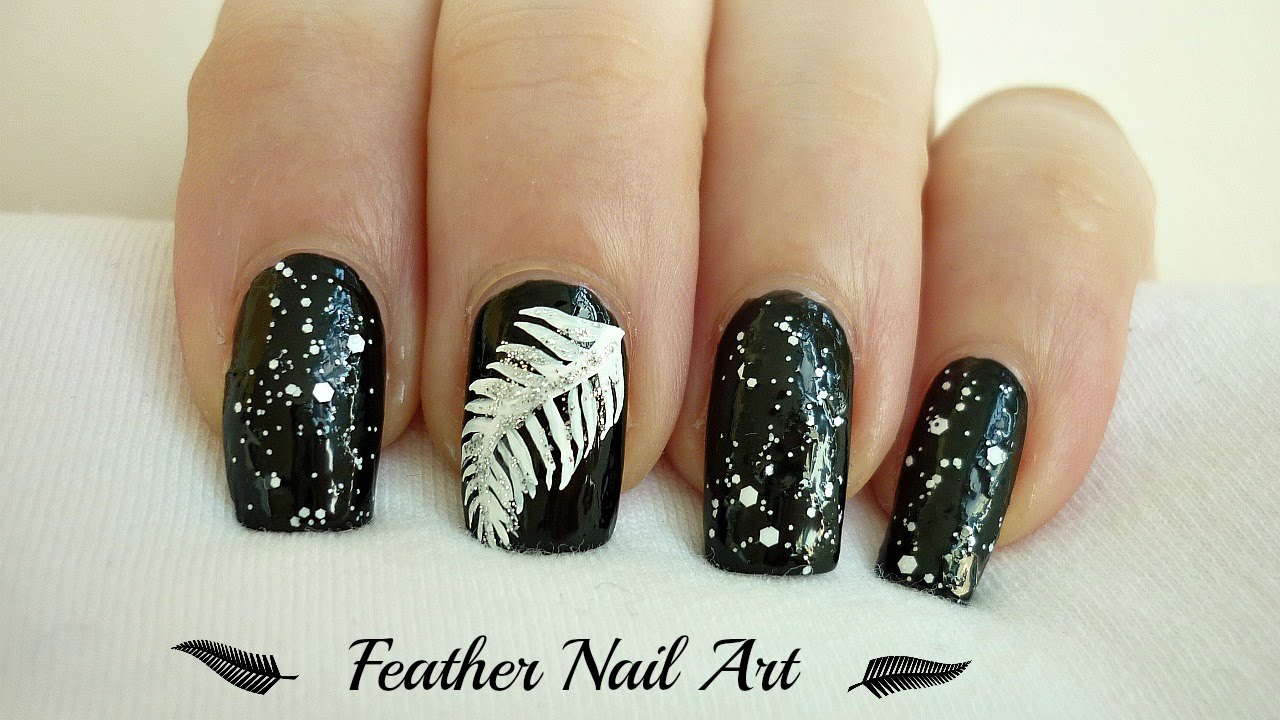 3. Step-by-Step Real Feather Nail Art Tutorial - wide 4