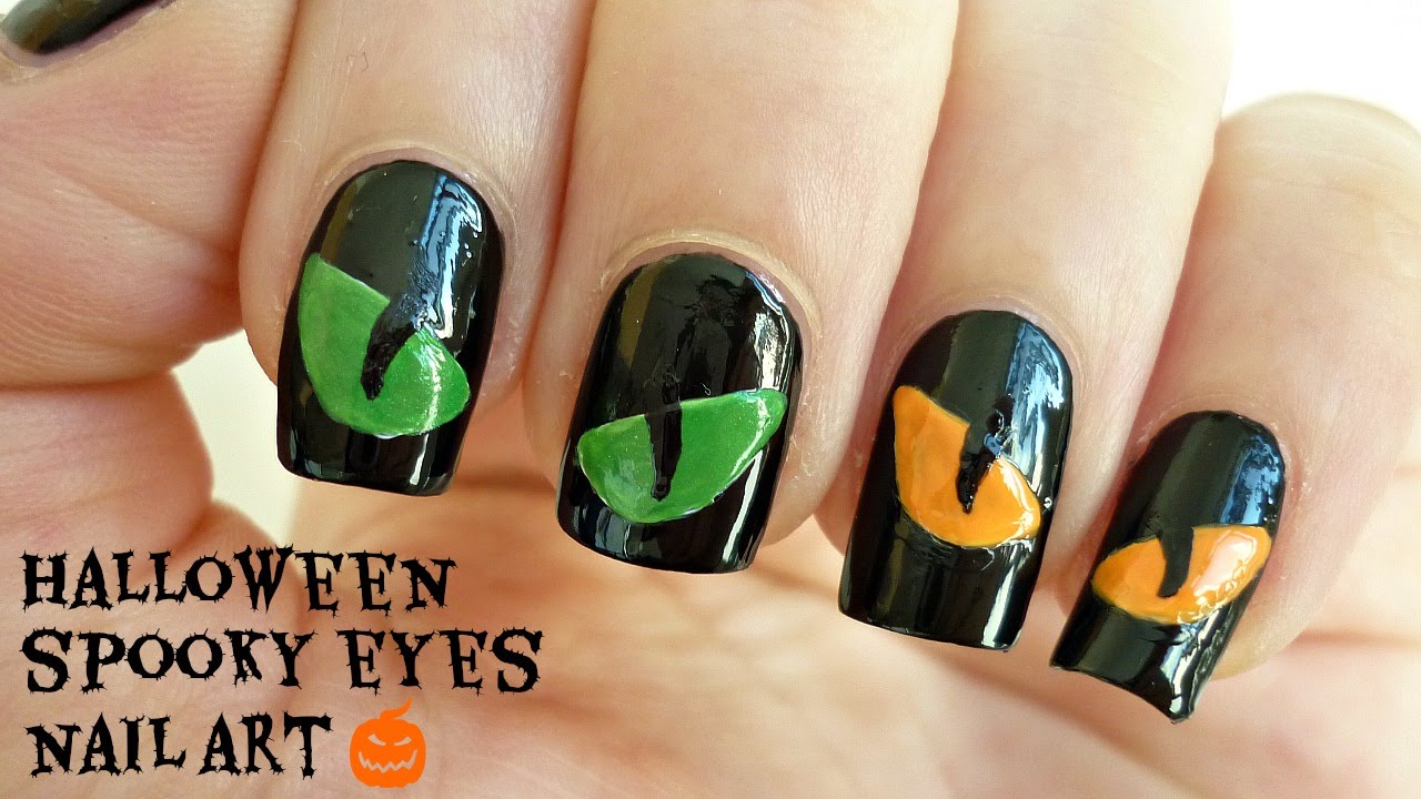1. Spooky Eye Nail Art Tutorial for Halloween - wide 4