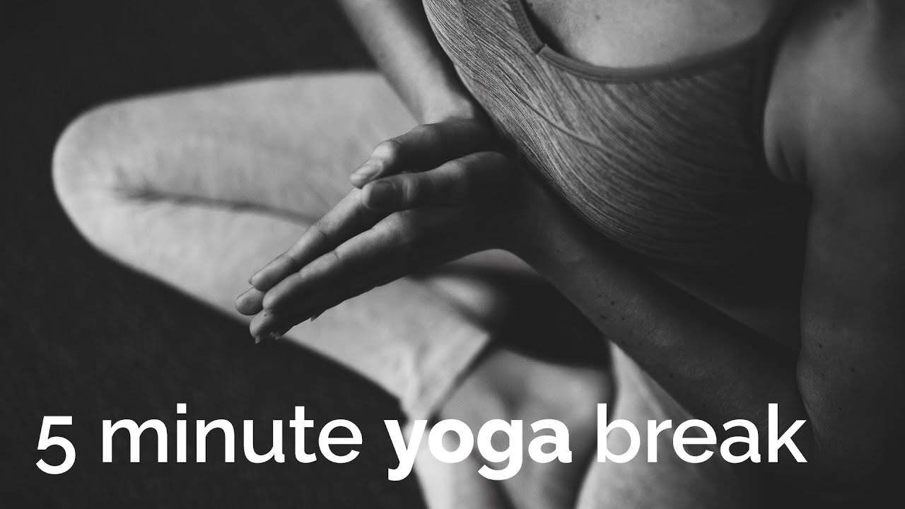 Watch 5 minute yoga break - at your desk! on YouTube.