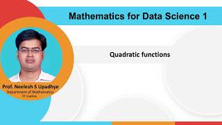 Lec 25 A - Quadratic Functions