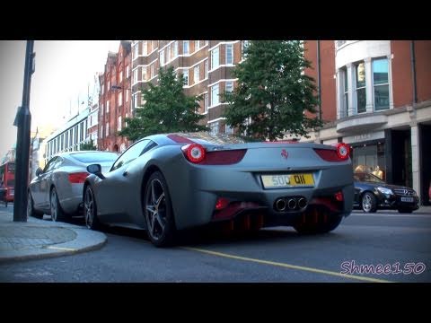 Matte Grey Ferrari 458 Italia with Red Highlights Overview and Combo with