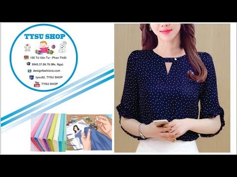 83Thiết kế áo nữ cổ V |dạy cắt may online miễn phí | sewing online class free | tysu shop