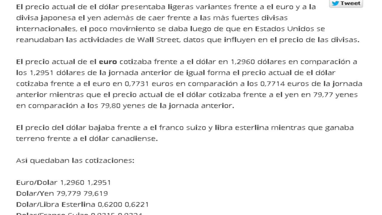Cotizacion euro dolar forexpros