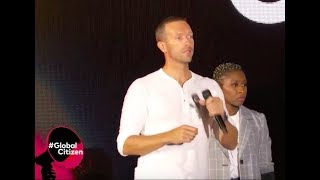 Chris Martin Calming The Crowd After A Fallen Barrier Chris Martin Calming The Crowd After A Fallen Barrier