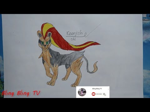 Bống Bống TV - Bé Bống vẽ và tô màu Pokemon Kaenjishi (giống cái)