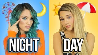 Night Vs Day Twin Makeup Tutorial Summer Makeup