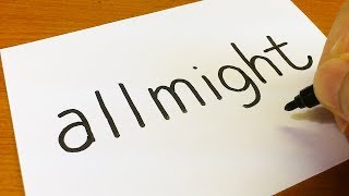 How to draw "All Might?Boku no Hero Academia?" turn words into a cartoon - Boost your imagination