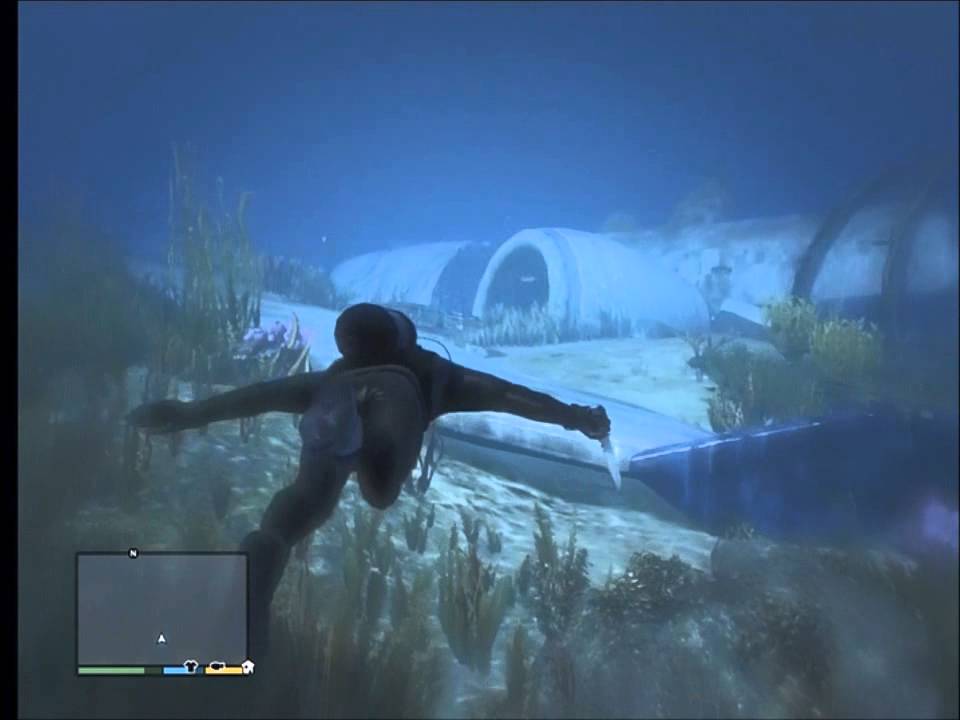 GTA V - Massive Underwater Plane Wreck | Commercial Airliner - YouTube