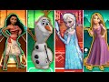 Moana Princess  🆚 Elsa Frozen 😍🆚 Olaf Frozen 🆚 Tangled Rapunzel !! Tiles Hop !!