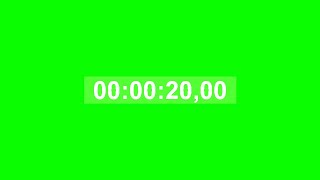 Таймер 20 Секунд Со Звуком Зеленый Фон \ Timer 20 Seconds With Sound Green Background