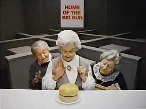 1984 Wendy's Where's the Beef? with Clara Peller #1 - YouTube