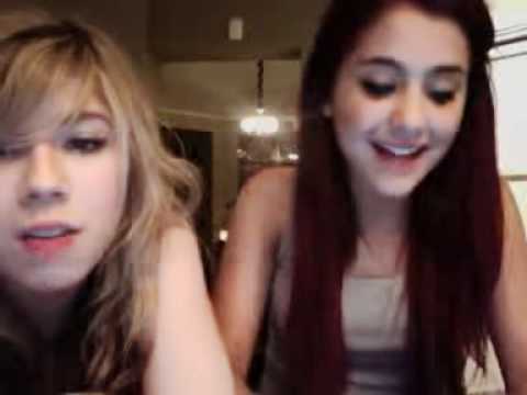 Recorded video of Jennette McCurdy and Ariana Grande