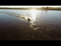 Stand up paddle surfing on Amazon River tidal bore