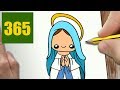 hur man ritar JUNGFRU MARIA KAWAII STEG FÖR STEG - kawaii ritningar lätt