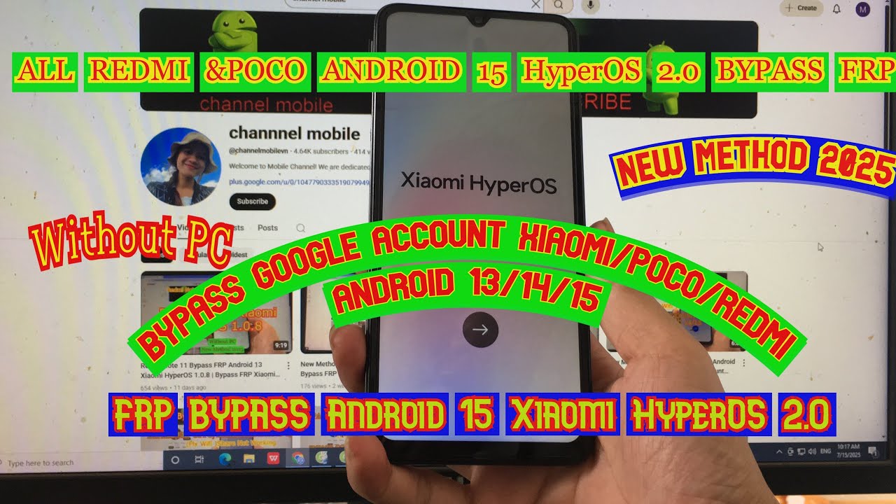Redmi / POCO Android 15 HyperOS 2.0 FRP Bypass | Google Redmi / POCO Android 15 HyperOS 2.0 FRP Bypass | Google