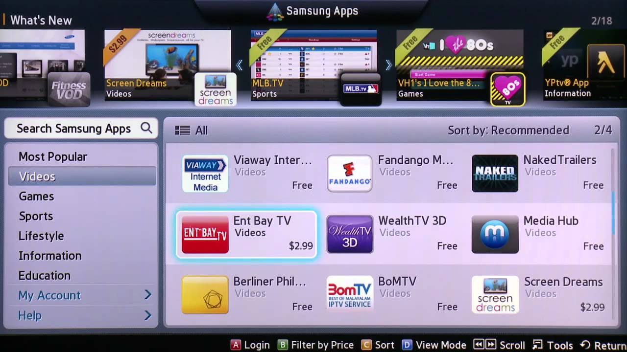 glwiz app removed from samsung smart tv