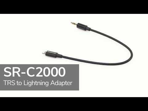 Saramonic SR-C2000 Adapter | Male 3.5mm TRS to Apple Lightning Connector Microphone & Audio Cable