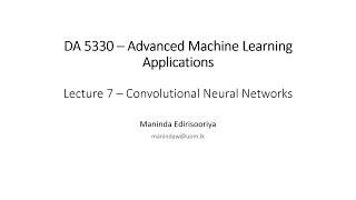 Convolutional Neural Networks