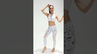 Lulunesy Spandex Fitness Wear Set For Womens White Yoga Fitness Activewear. .Lulunesy