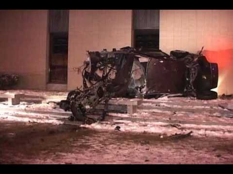 crashed dodge charger