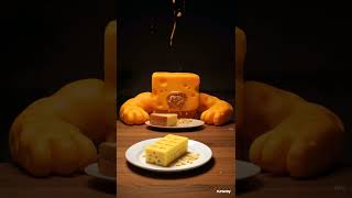 The Cheese Monster Devours Cake Hyper-Realistic Asmr