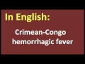 Crimean Congo hemorrhagic fever arabic MEANING