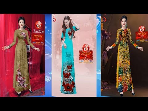 KIỂU ÁO DÀI ĐẸP TRẺ TRUNG 2019 DESIGN HOA HỒNG & HOA ANH TÚC 💝 Vải Áo Dài S
