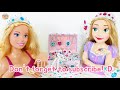 Giant Barbie Rapunzel Styling Head doll Toy Jewelry Necklace Ring mainan boneka Barbie Brinquedo