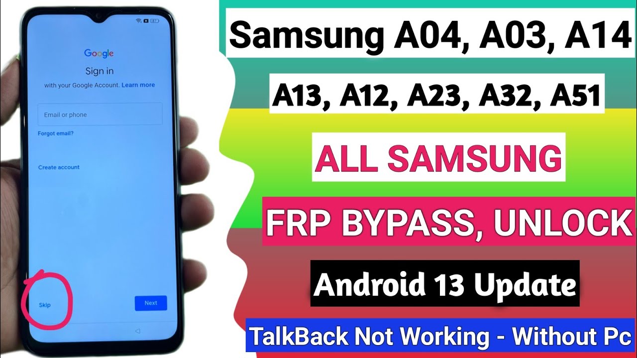 Samsung A04, A03, A14, A13, A12, A23, A32 Frp Bypass Samsung A04, A03, A14, A13, A12, A23, A32 Frp Bypass
