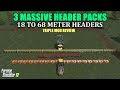 Farming Simulator 17 - 3 Massive Header Packs "Mod Review"