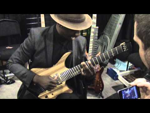 Tosin Abasi Plays Strandberg Guitarworks EGS Pro 7-String in Strandberg Booth