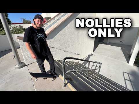 Attempting to Land 9 Nollie Tricks Down a 9 Stair!?
