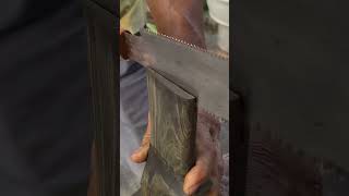 How to hang an axe handle with a cross wedge for hardwood #craftsmanship #shorts