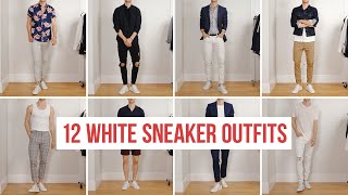 12 Ways to Style White Sneakers | Men’s Fashion | Outfit Ideas