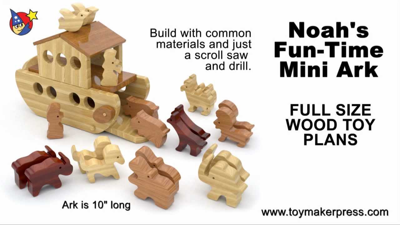 Wood Toy Plans - Noah's Fun-Time Mini Ark with Animals - YouTube
