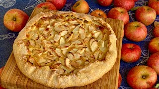 Apfelkuchen rustikale Art - Apfeltarte - ohne Kuchenform, Dinkelmehl